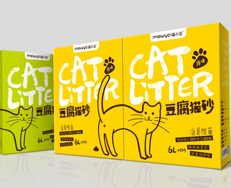 貓小左貓砂包裝設計